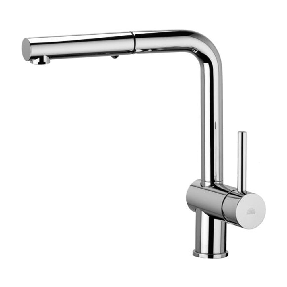 Miscelatore lavello con canna orientabile e doccia estraibile Paffoni Light Exclusive Edition in ottone cromato by CeramicStore | Lo specialista del tuo bagno