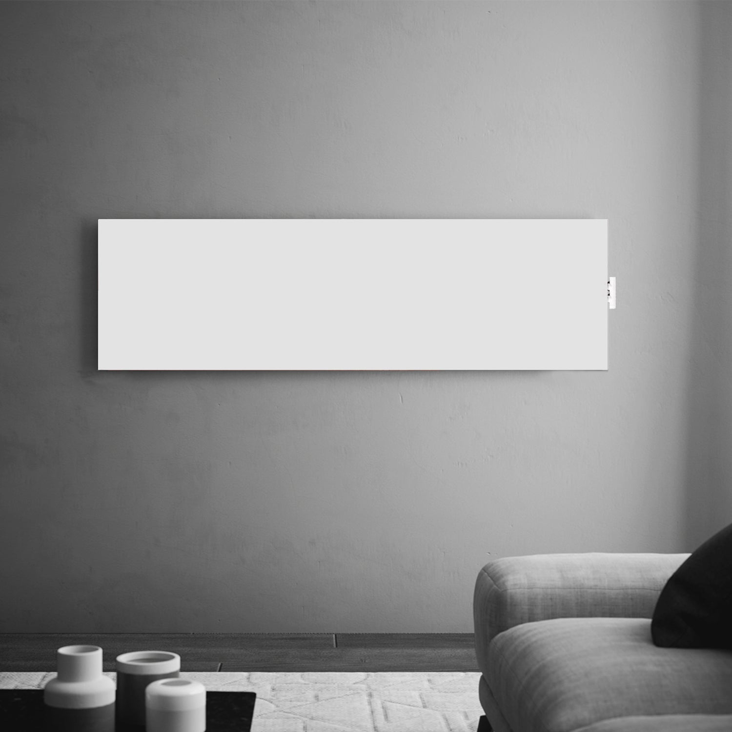 Termoarredo idraulico a piastra orizzontale Bianco da 36x120 cm con interasse mm 50 - TermoCrea 6