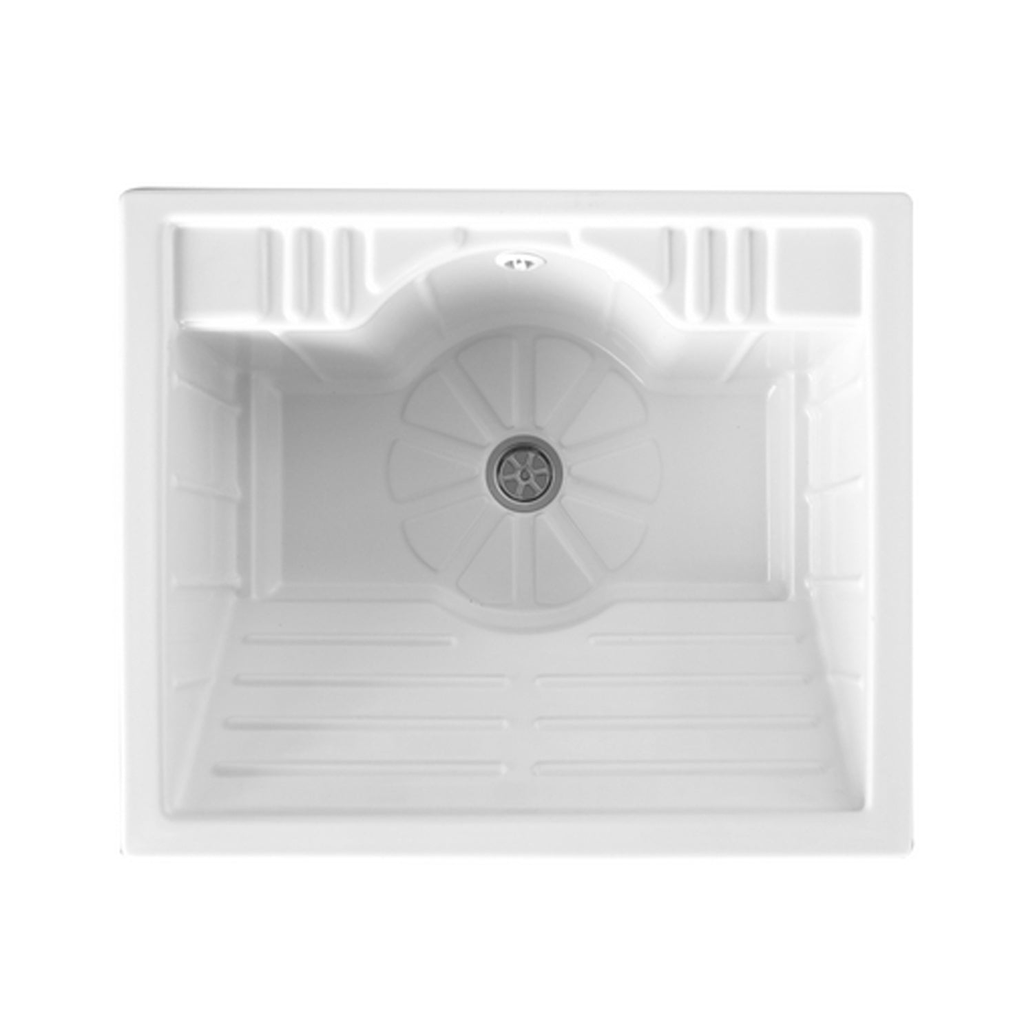 Lavatoio in nobilitato con vasca in ABS BathCore 45x50 cm - Bianco 2