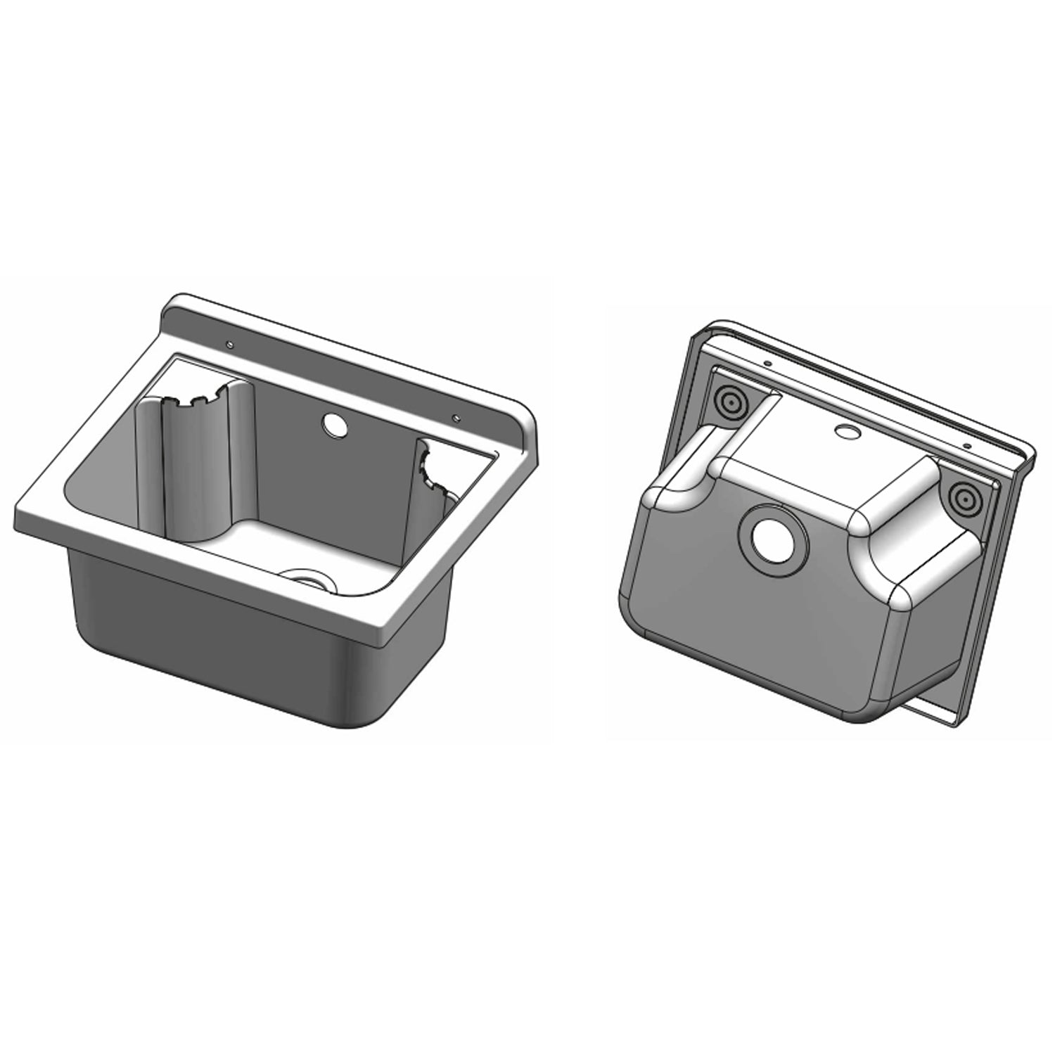 Lavatoio con mobile in PVC e vasca in polipropilene Bathcore modello Mini 42x35 cm 4