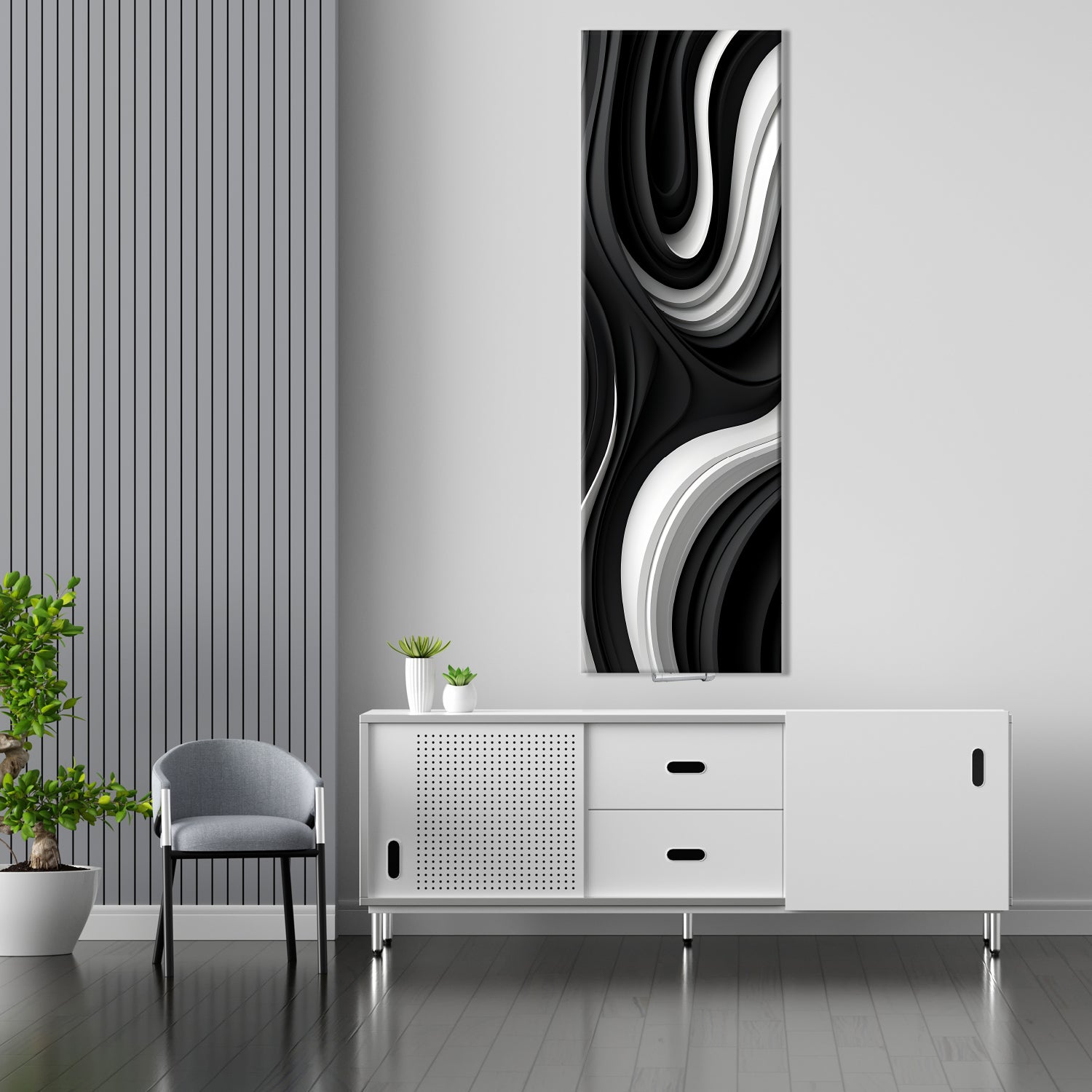 Termoarredo idraulico modello Onda da 200x36 cm con interasse mm 50 - TermoCrea