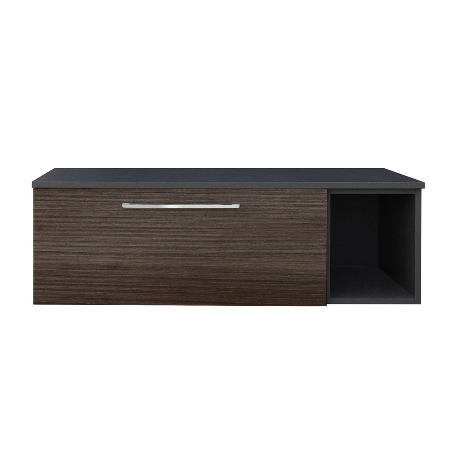 Base mobile bagno L. 120 cm Cubi&Co - Antracite/Noce