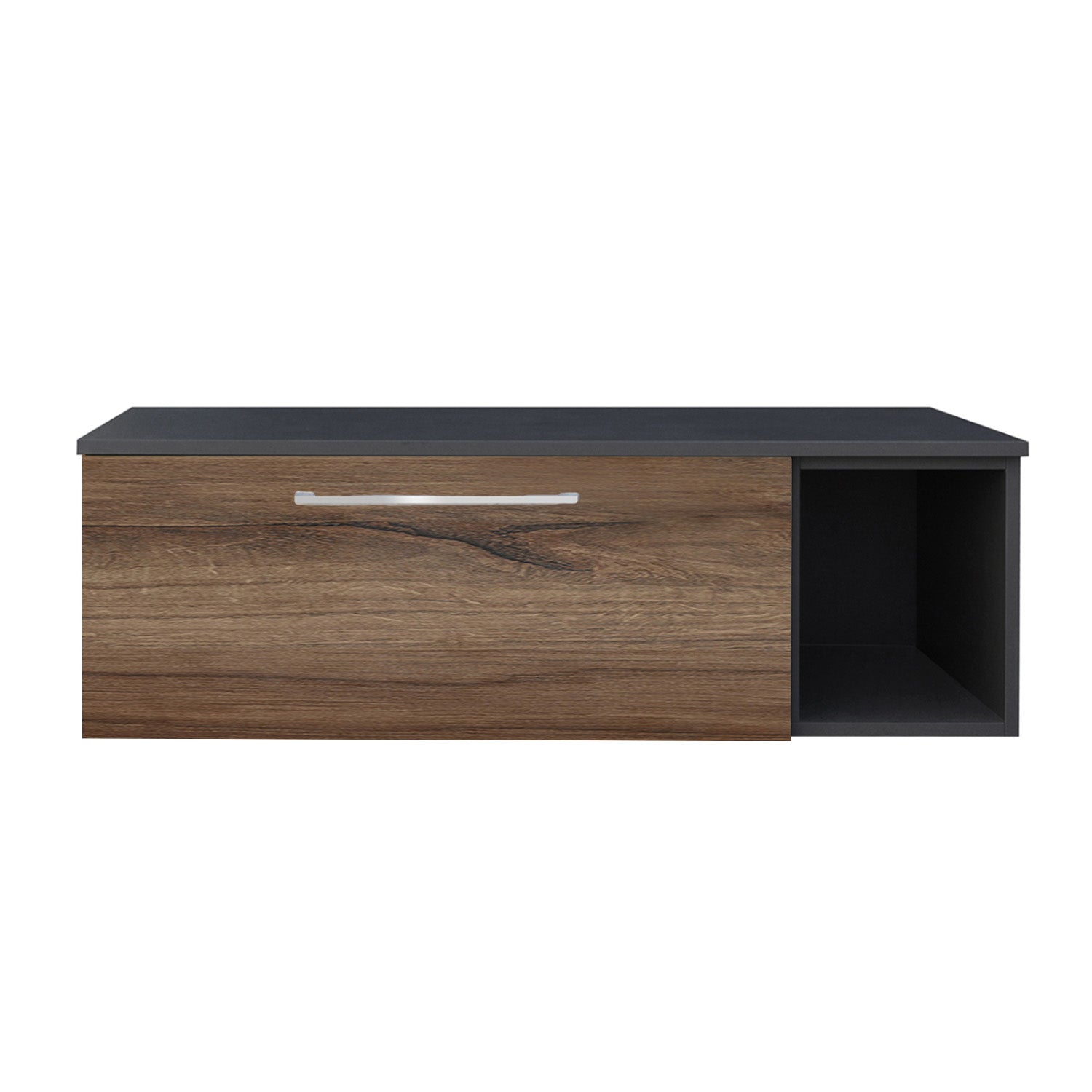 Base mobile bagno L. 120 cm Cubi&Co - Antracite/Rovere Mielato