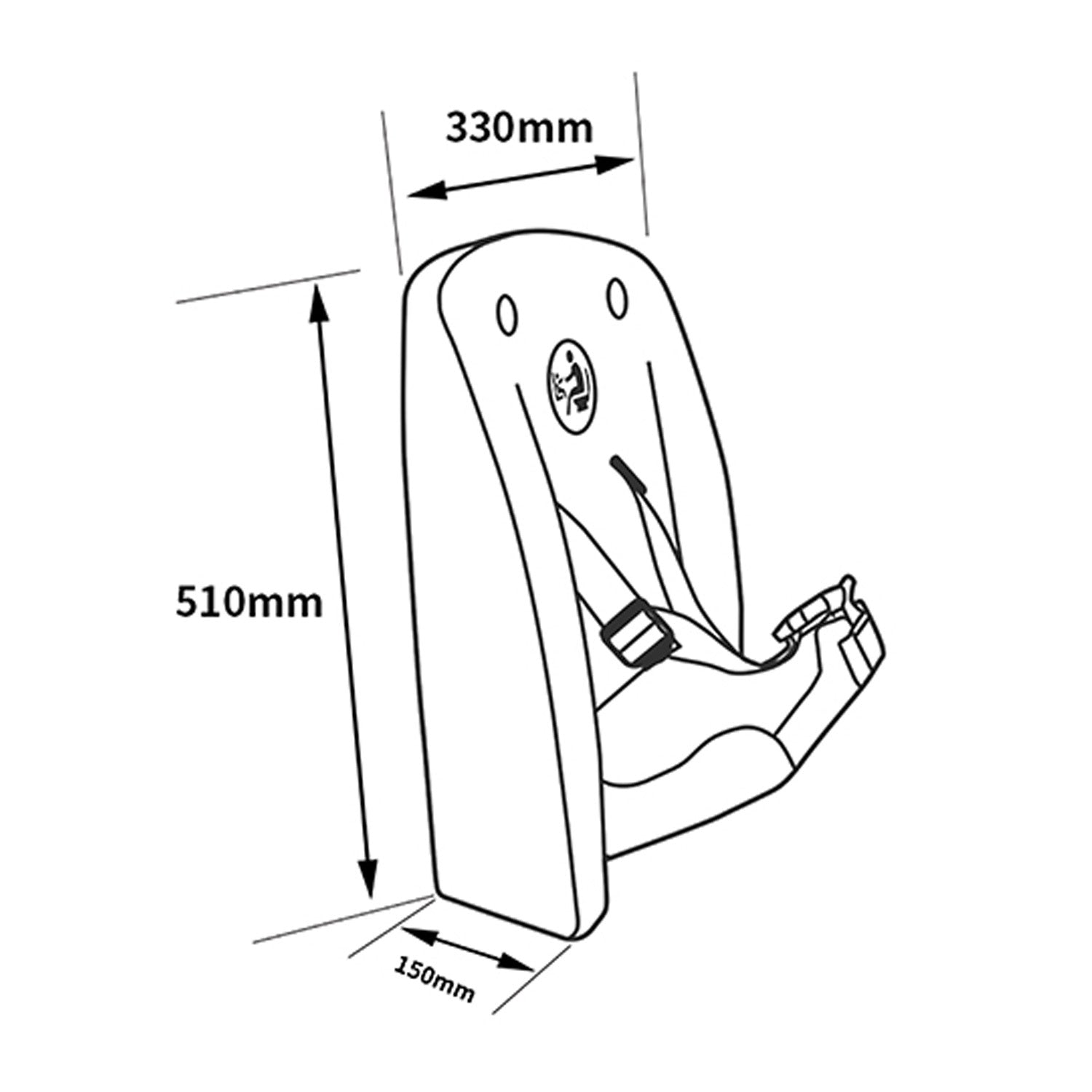 Sediolino di sicurezza per bambini richiudibile in HDPE 33x51x15 cm - Grigio 2