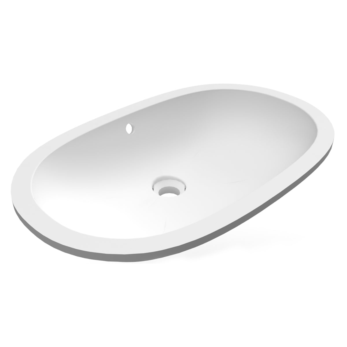 Lavabo sottopiano ovale allungato RAK 65x41 cm Variant - Bianco
