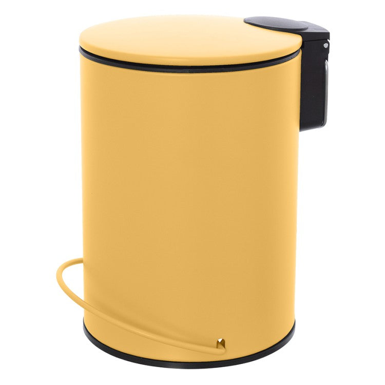 Pattumiera 3L in acciaio BathCore serie Prisma - Giallo opaco