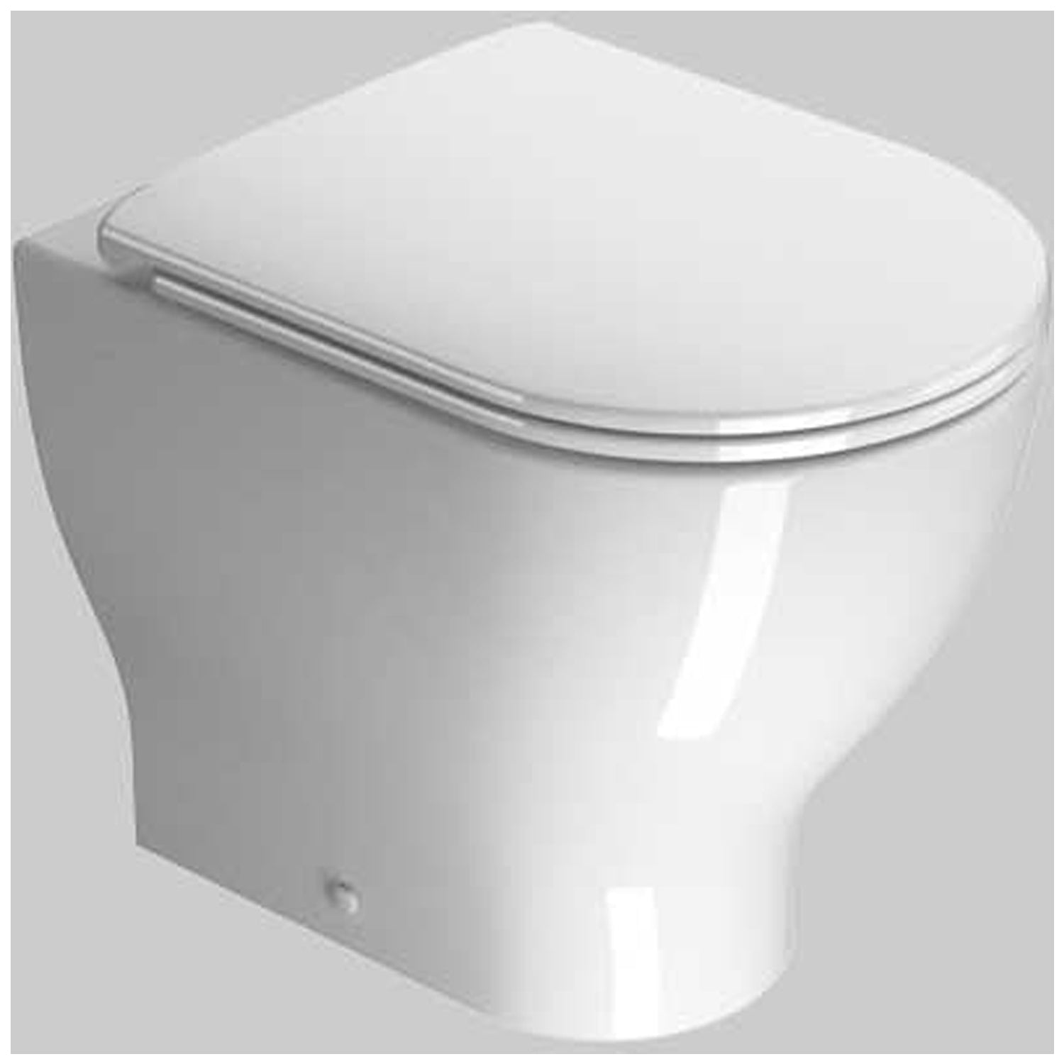 Sanitari filo parete senza brida con copriwater softclose modello Vela 52x35xH42 cm - Bianco 3