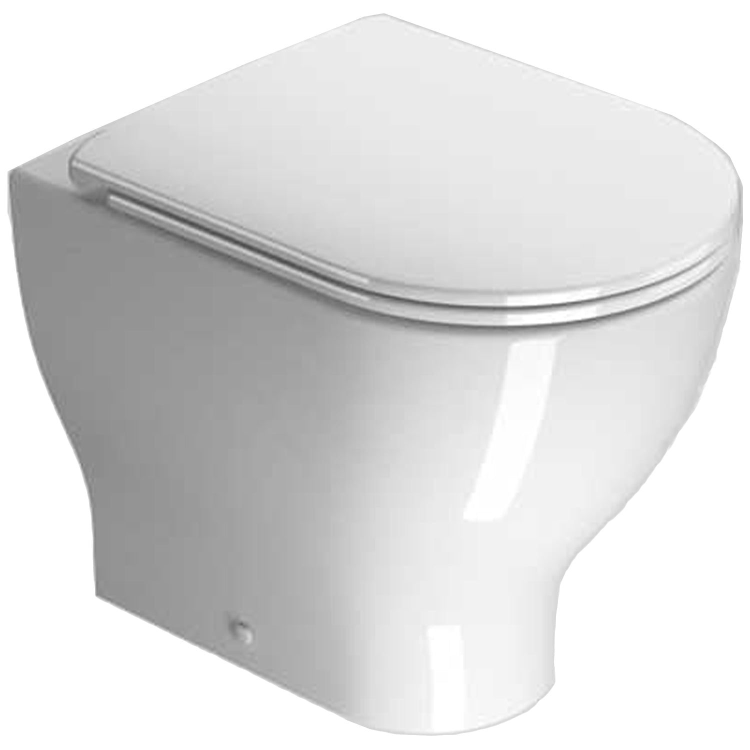 Sanitari filo parete senza brida con copriwater softclose modello Vela 52x35xH42 cm - Bianco 2