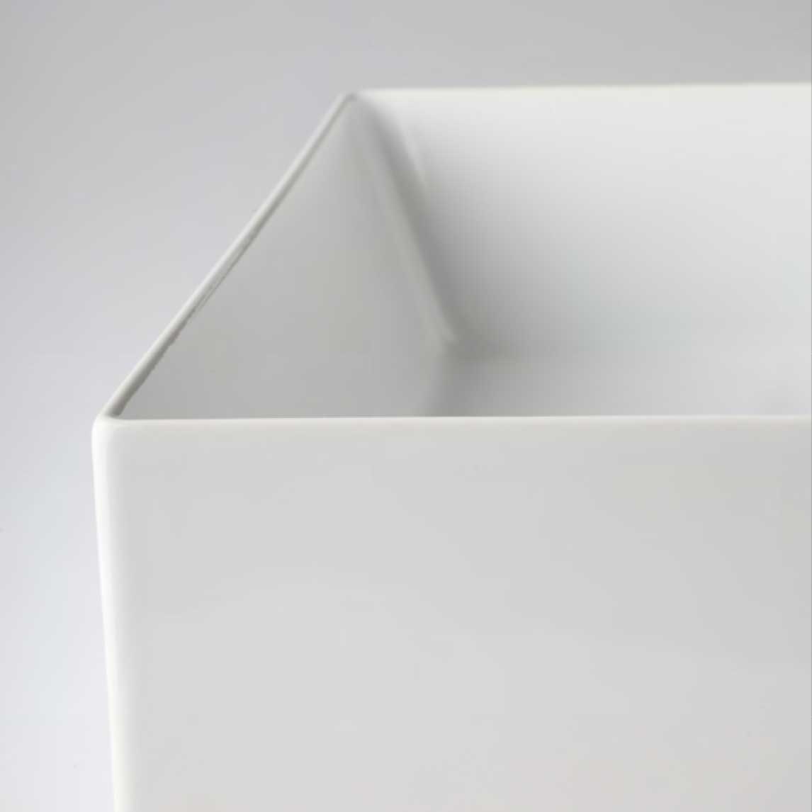  Lavabo da appoggio/sospeso squadrato di Ceramica Azzurra serie Elegance 122x46 cm con piano a sinistra e foro rubinetteria