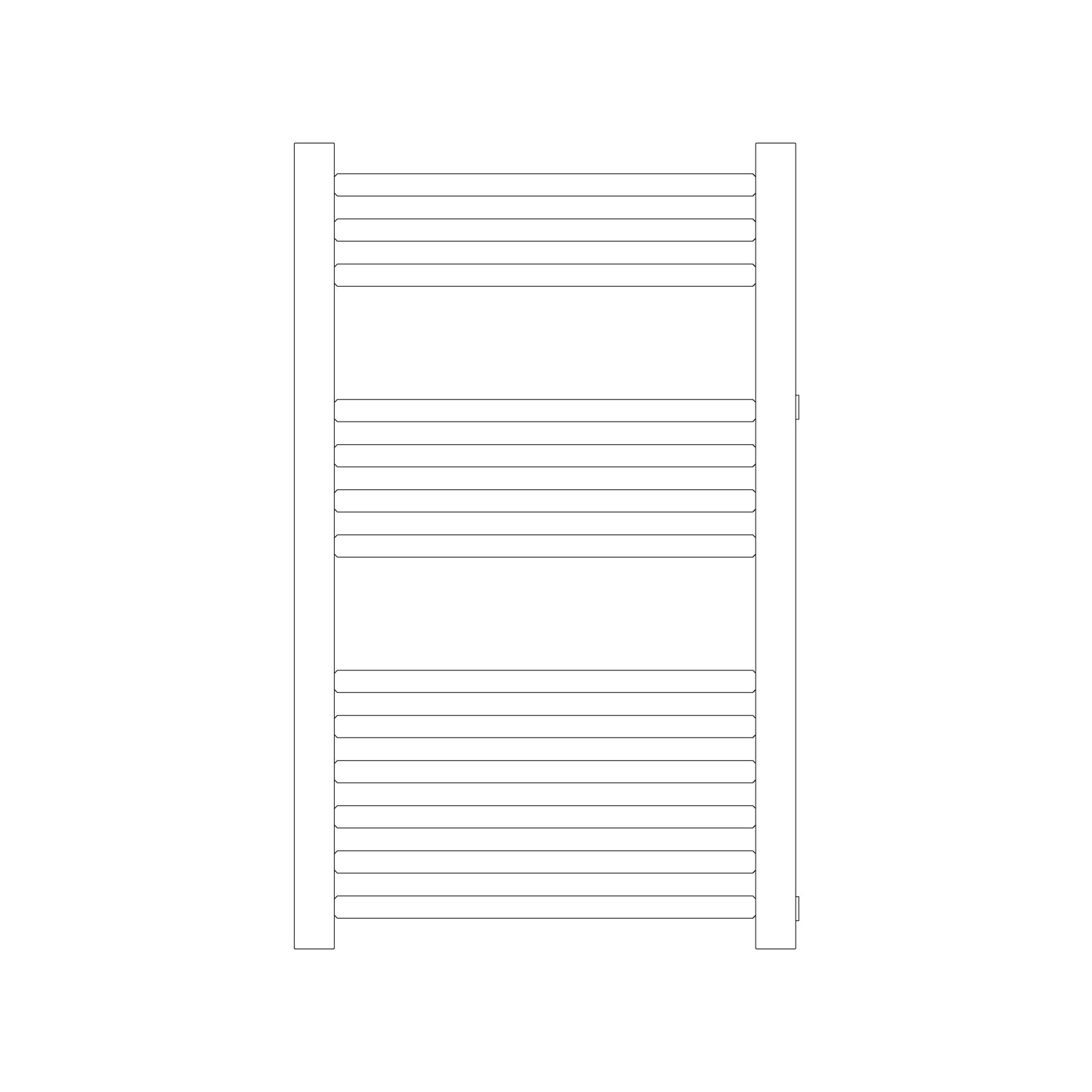  Termoarredo idraulico modello Bolzano Reno 803x500 dritto con attacchi laterali 40/500 - Bianco by CeramicStore | Lo specialista del tuo bagno