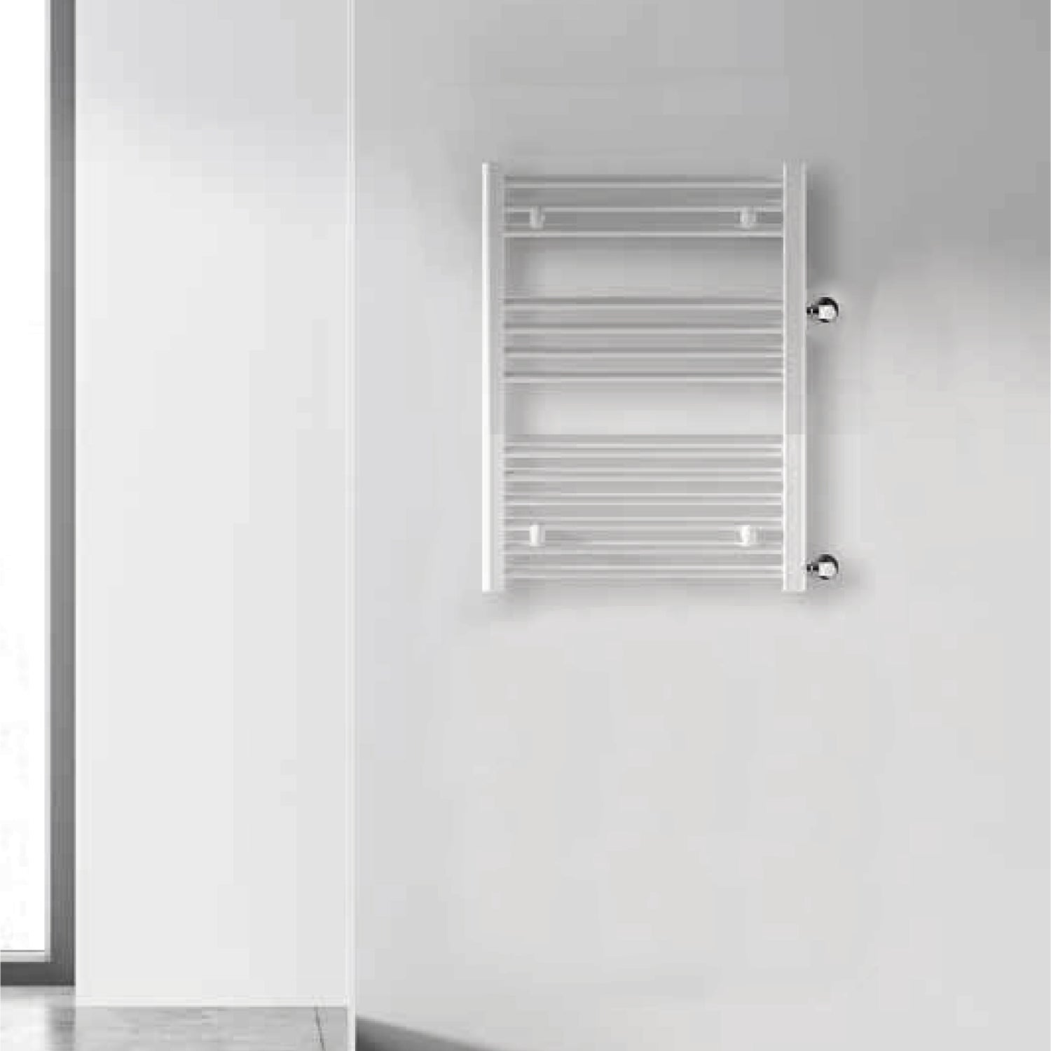 Termoarredo idraulico modello Bolzano Reno 803x500 dritto con attacchi laterali 40/500 - Bianco by CeramicStore | Lo specialista del tuo bagno