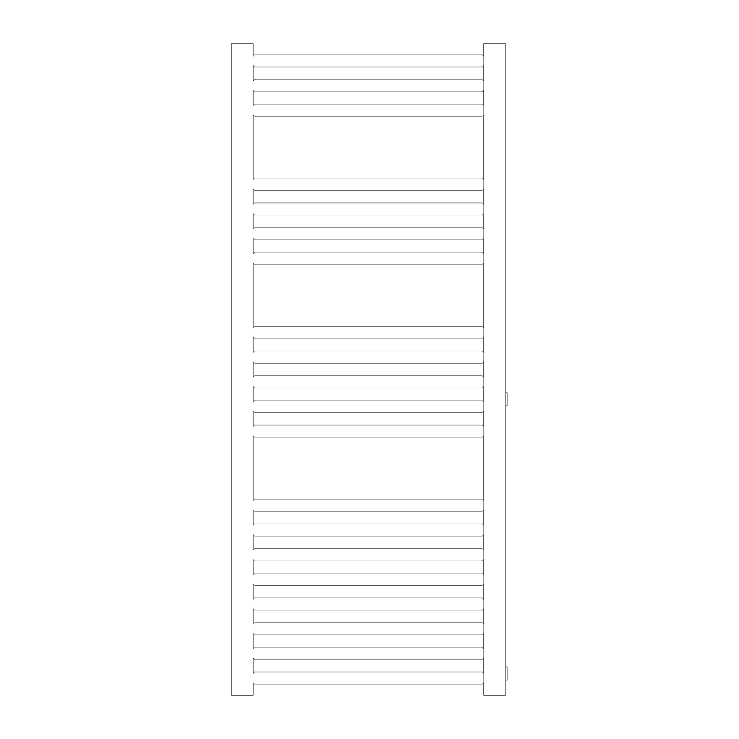  Termoarredo idraulico modello Bolzano Reno 1188x500 dritto con attacchi laterali 40/500 - Bianco by CeramicStore | Lo specialista del tuo bagno