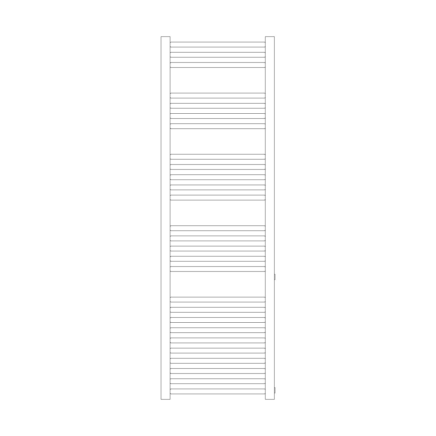  Termoarredo idraulico modello Bolzano Reno 1600x600 dritto con attacchi laterali 40/500 - Bianco by CeramicStore | Lo specialista del tuo bagno