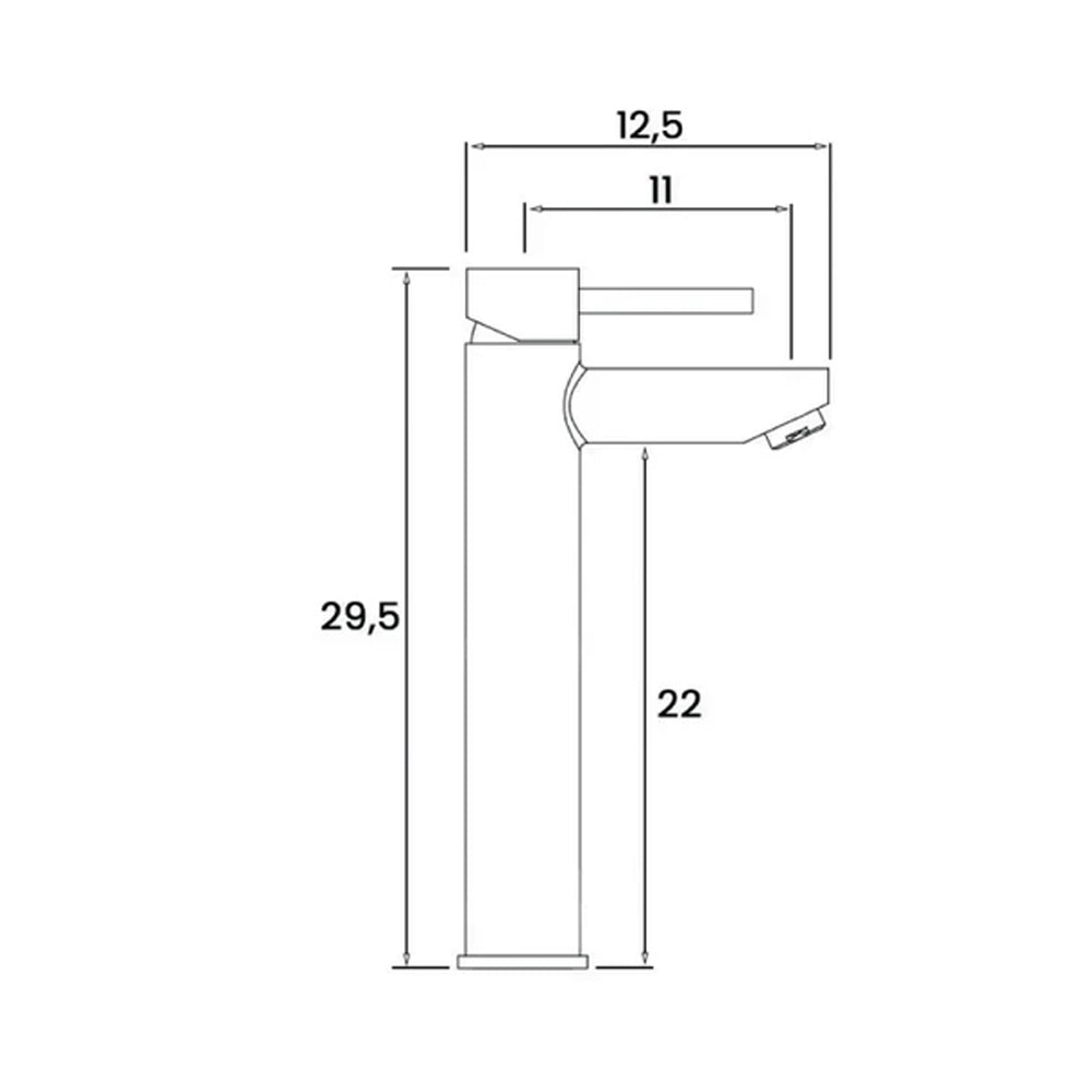 Kit miscelatore lavabo alto + bidet + doccia a una via RubiFlux serie Paris Modello Gris con piletta clic-clac Acciaio Inox - Spazzolato 6