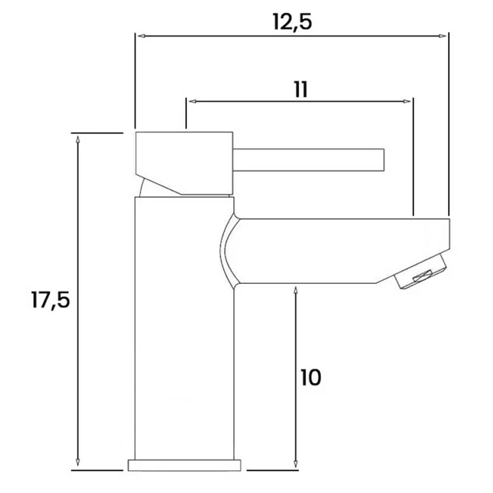 Kit miscelatore lavabo + bidet + doccia a due vie RubiFlux serie Paris Modello Noir con piletta clic-clac - Nero Opaco 2