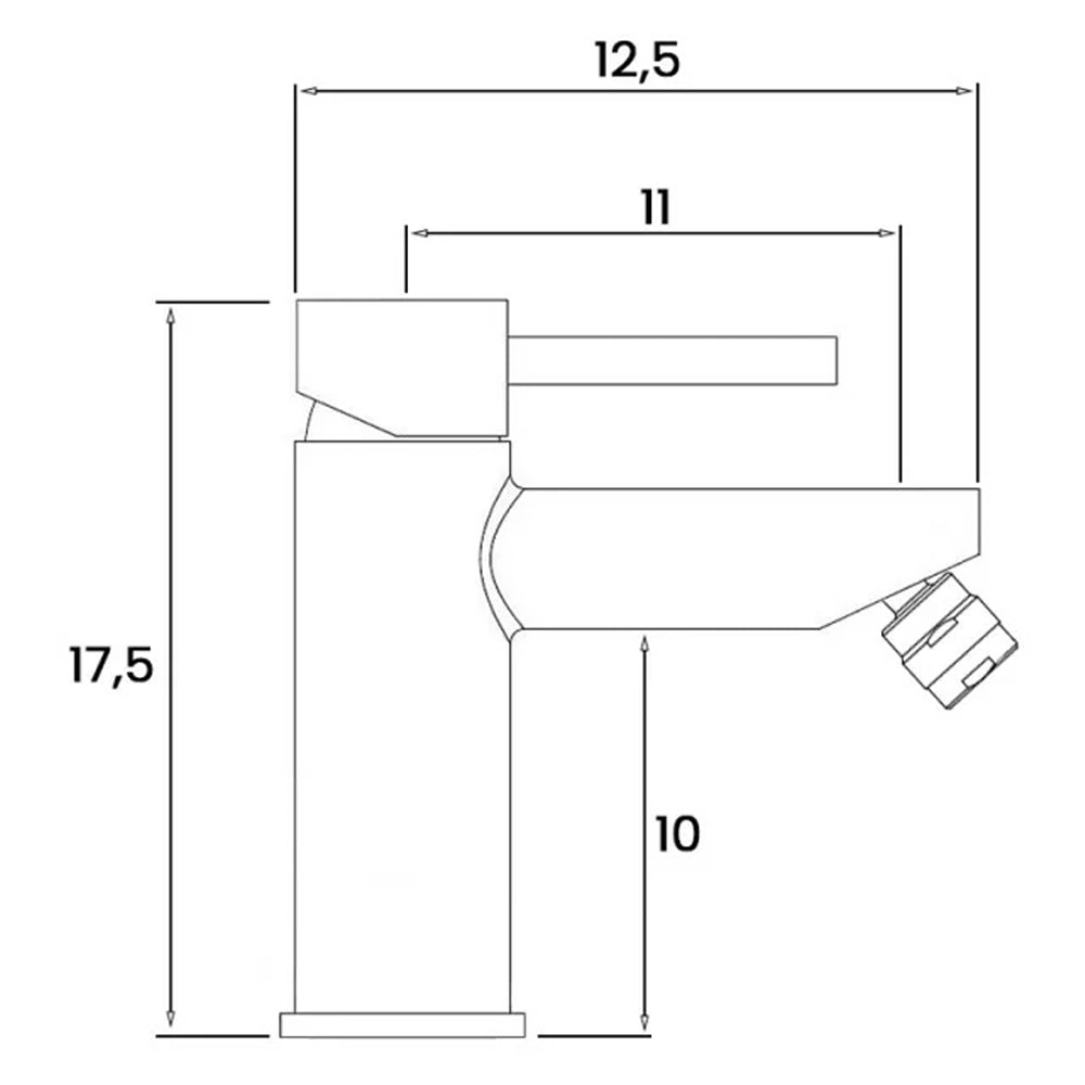 Kit miscelatore lavabo alto + bidet + doccia a due vie RubiFlux serie Paris Modello Noir con piletta clic-clac - Nero Opaco 2