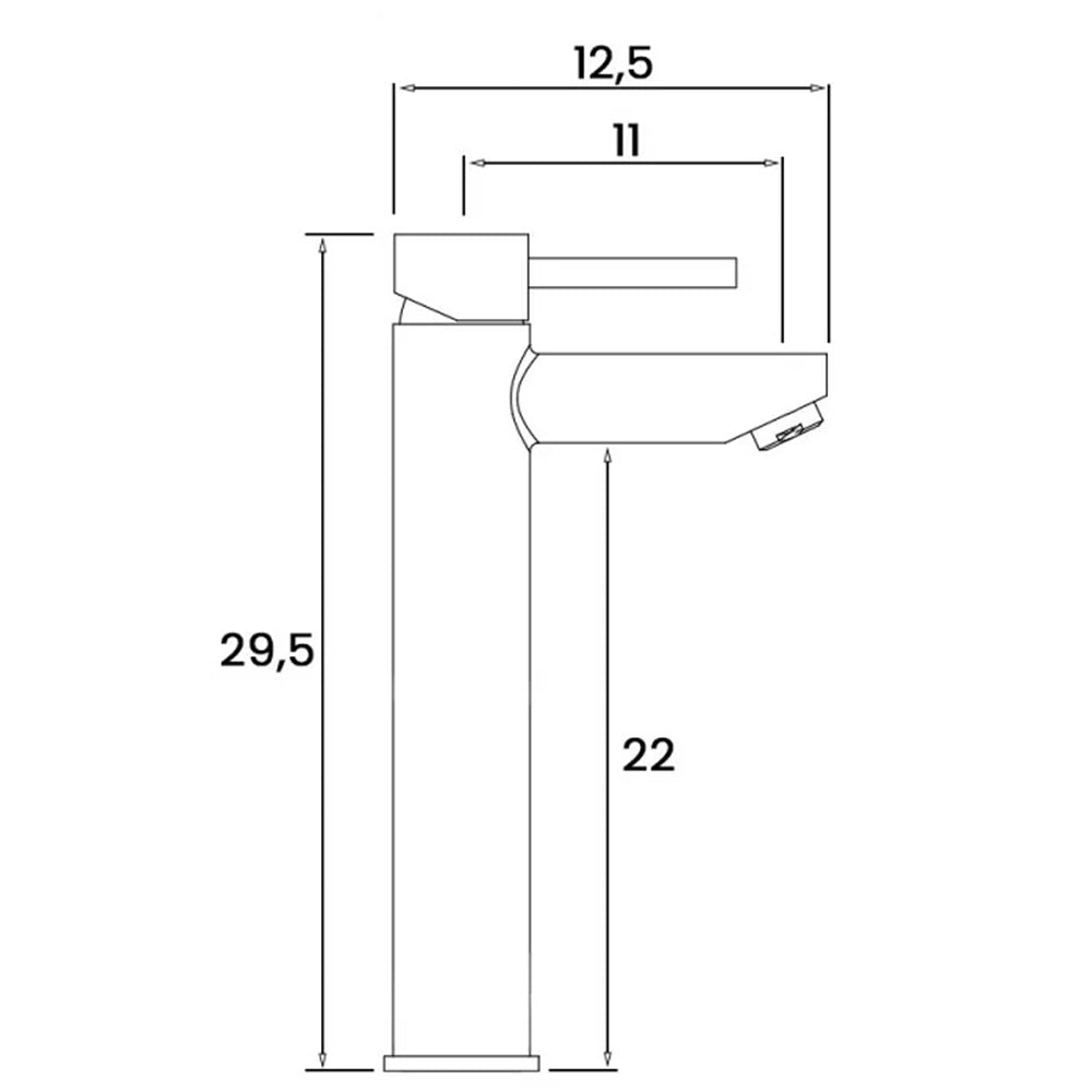 Kit miscelatore lavabo alto + bidet + doccia a due vie RubiFlux serie Paris Modello Noir con piletta clic-clac - Nero Opaco 5