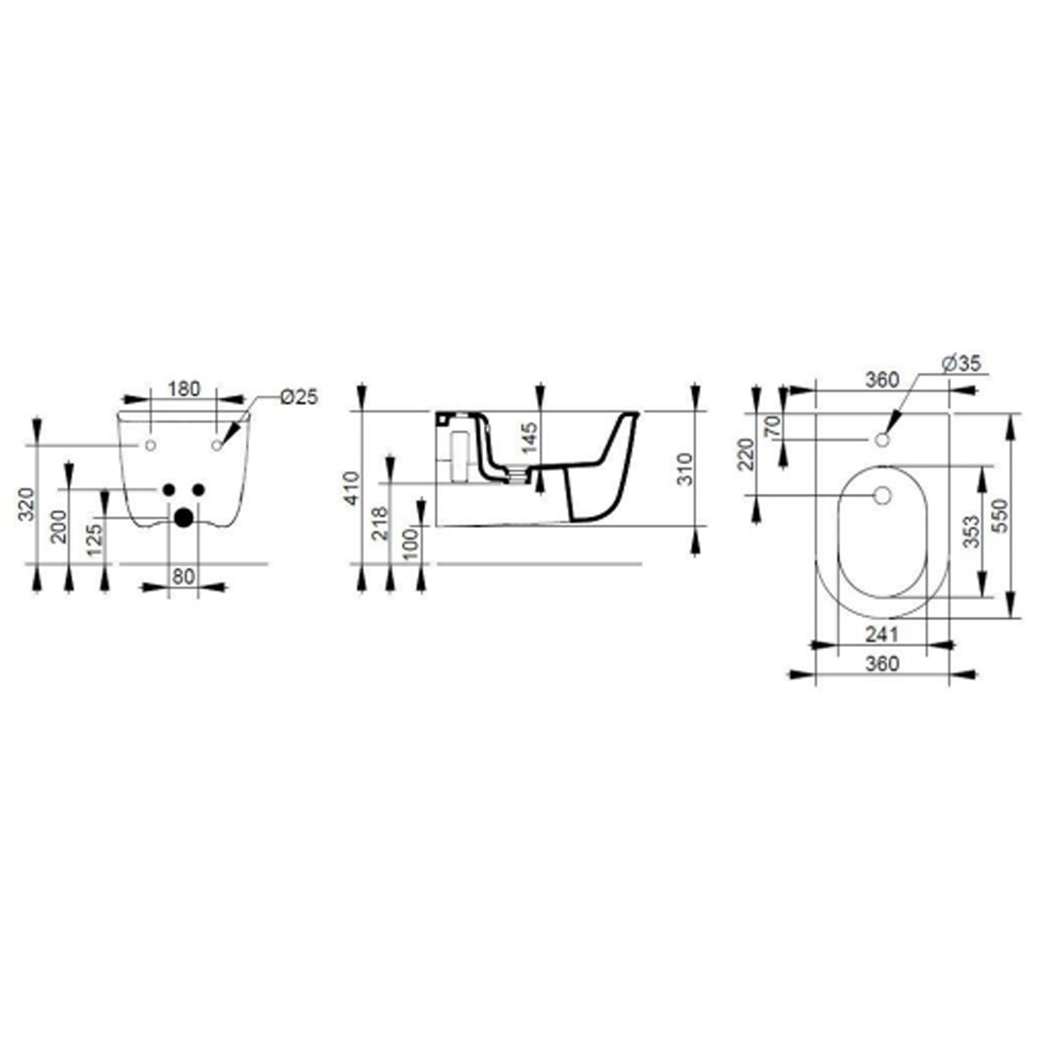  Bidet sospeso Ceramica Dolomite modello Mayka 55