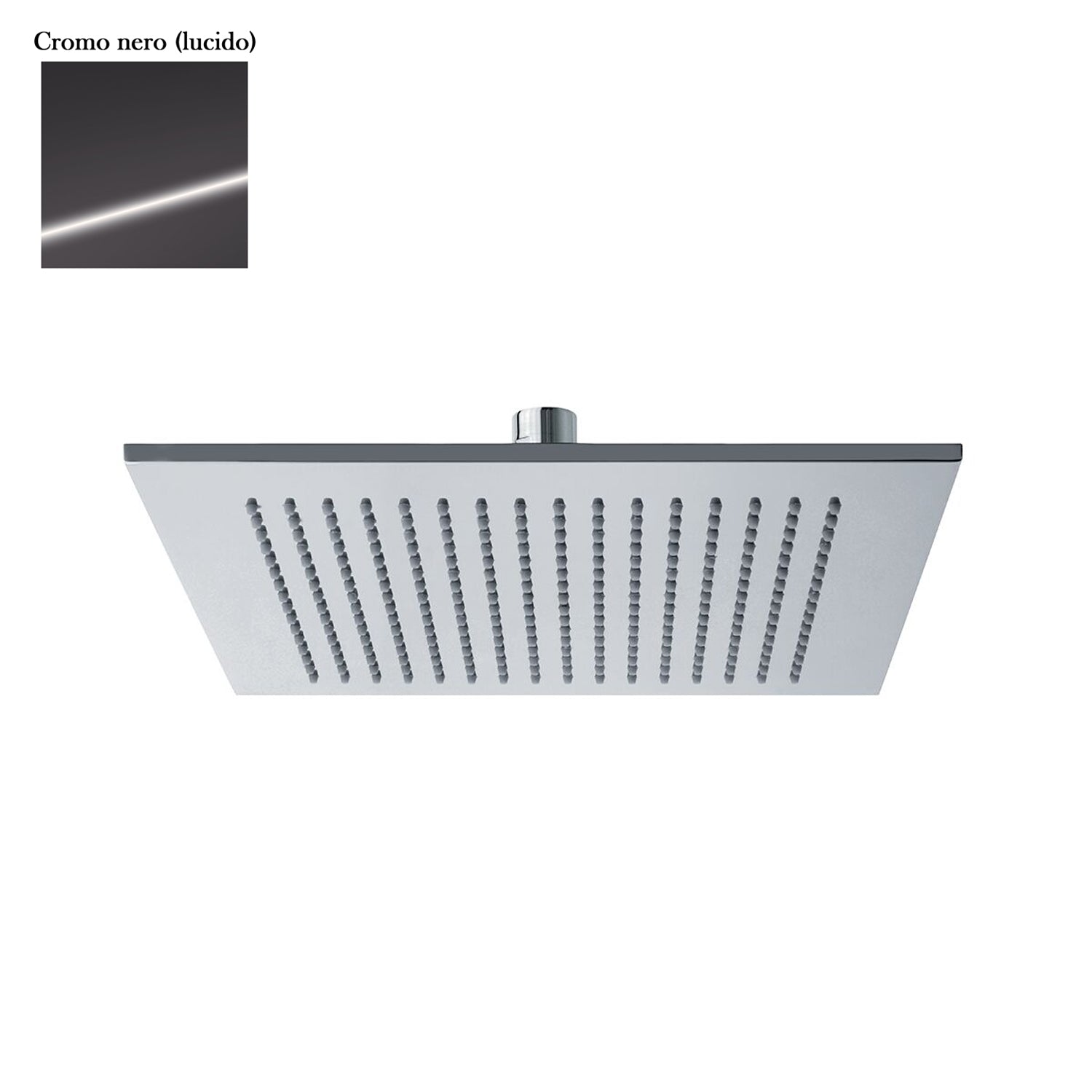 Soffione Parigi 250mm monogetto e ispezionabile cromo nero by CeramicStore | Lo specialista del tuo bagno