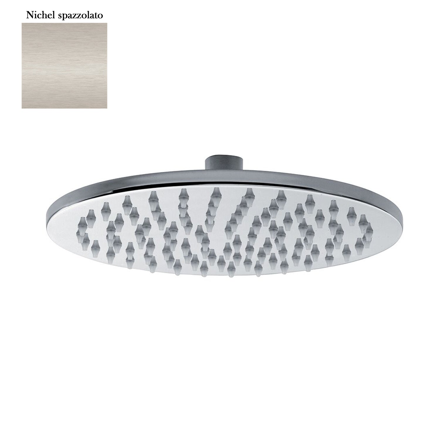 Soffione tondo Linz 200mm monogetto e ispezionabile nichel by CeramicStore | Lo specialista del tuo bagno