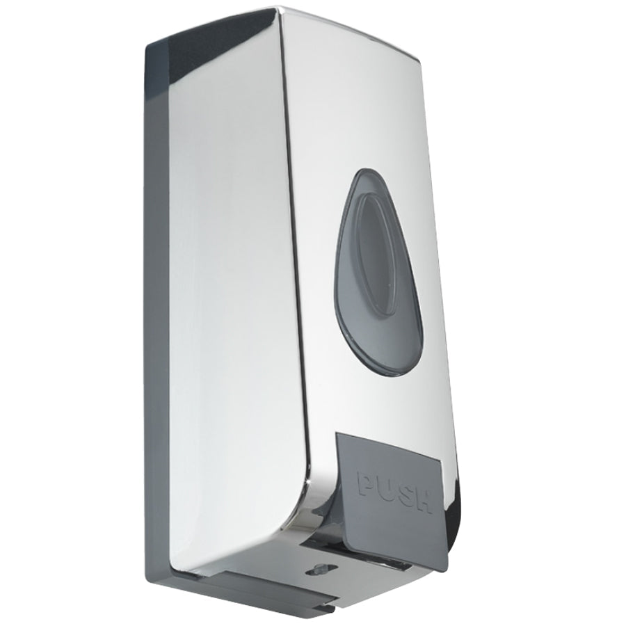 Distributore sapone o disinfettante mani Gedy modello Halibut da 630 ml - Cromato by CeramicStore | Lo specialista del tuo bagno