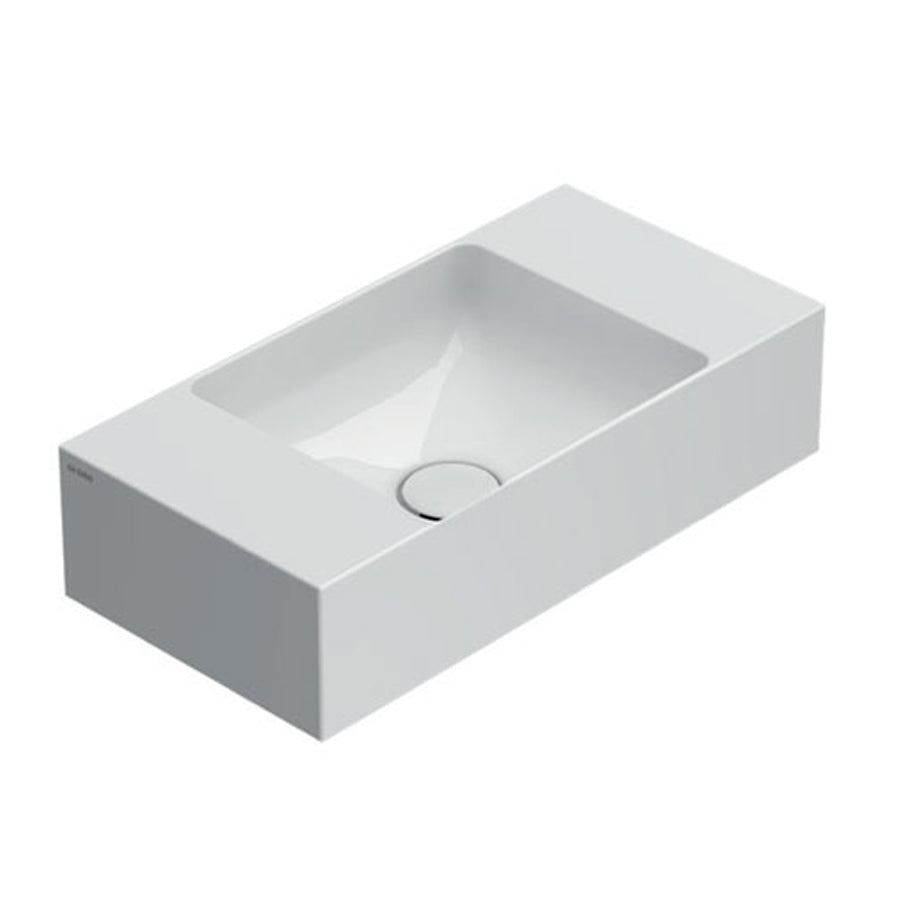 Lavabo 50x25x12h cm. Installazione sospesa o da appoggio. Completo di fissaggi. In ceramica bianca by CeramicStore | Lo specialista del tuo bagno