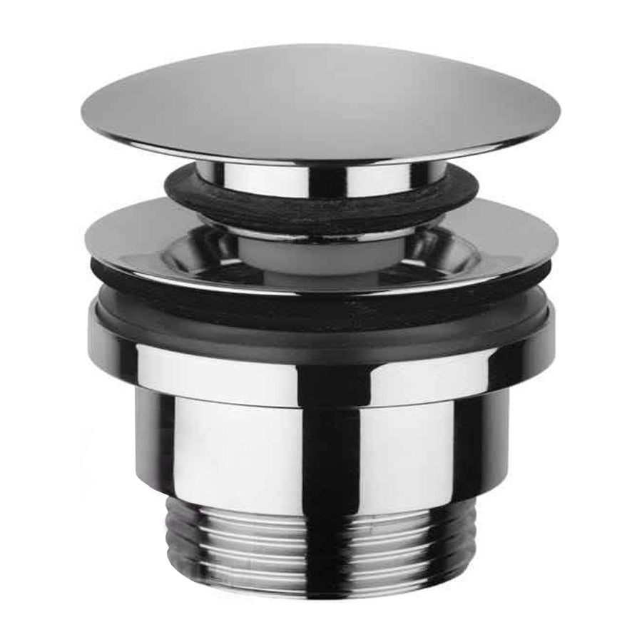 Piletta click clack per lavabi con troppo pieno Paffoni Light Exclusive Edition versione Steel Looking by CeramicStore | Lo specialista del tuo bagno