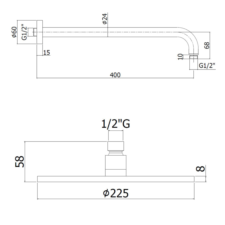  Soffione doccia tondo Paffoni Master diametro 225 mm con braccio doccia da 40 cm linea Exclusive Edition Nero Opaco by CeramicStore | Lo specialista del tuo bagno