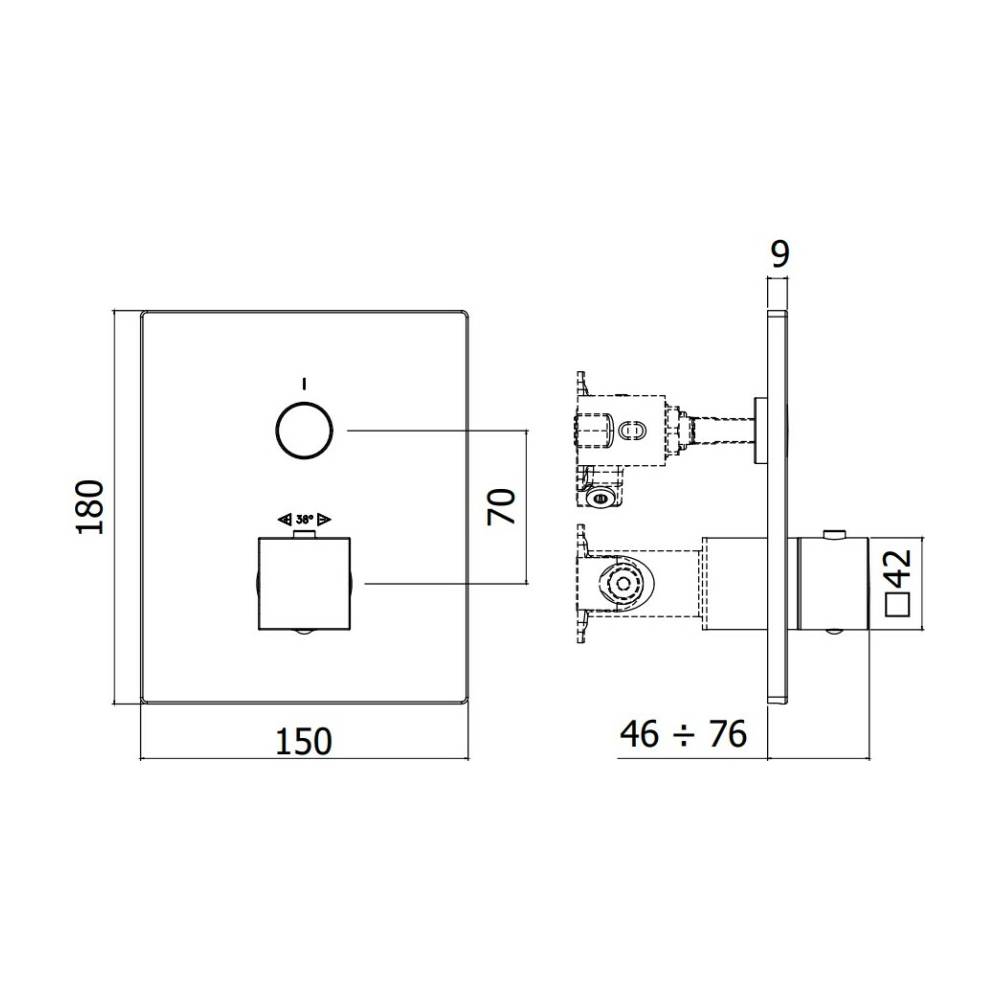  Miscelatore incasso doccia termostatico serie Compact Box modello CPT513CR cromo Paffoni by CeramicStore | Lo specialista del tuo bagno