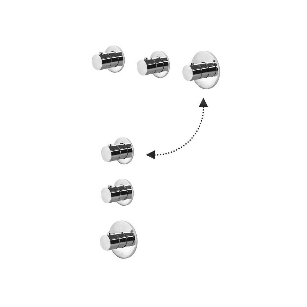  Miscelatore termostatico ad incasso 2 utenze serie Modular Box modello MDE018CR cromo Paffoni by CeramicStore | Lo specialista del tuo bagno