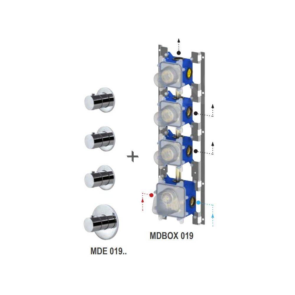 Set Esterno doccia Termostatico ad Incasso 3 Funzioni serie Modular Box modello Mde019cr Cromo Paffoni by CeramicStore | Lo specialista del tuo bagno