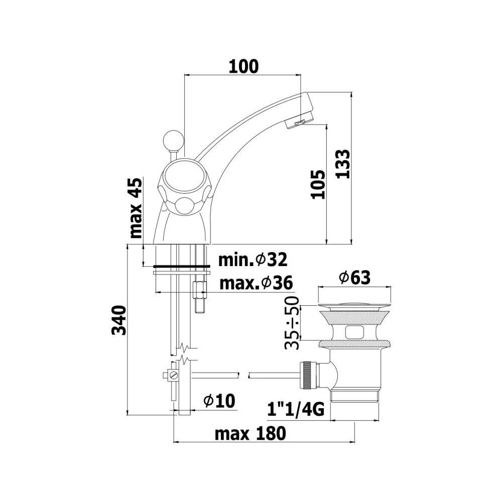  Rubinetto lavello monoforo serie Danubio modello DA075CR cromo Paffoni by CeramicStore | Lo specialista del tuo bagno