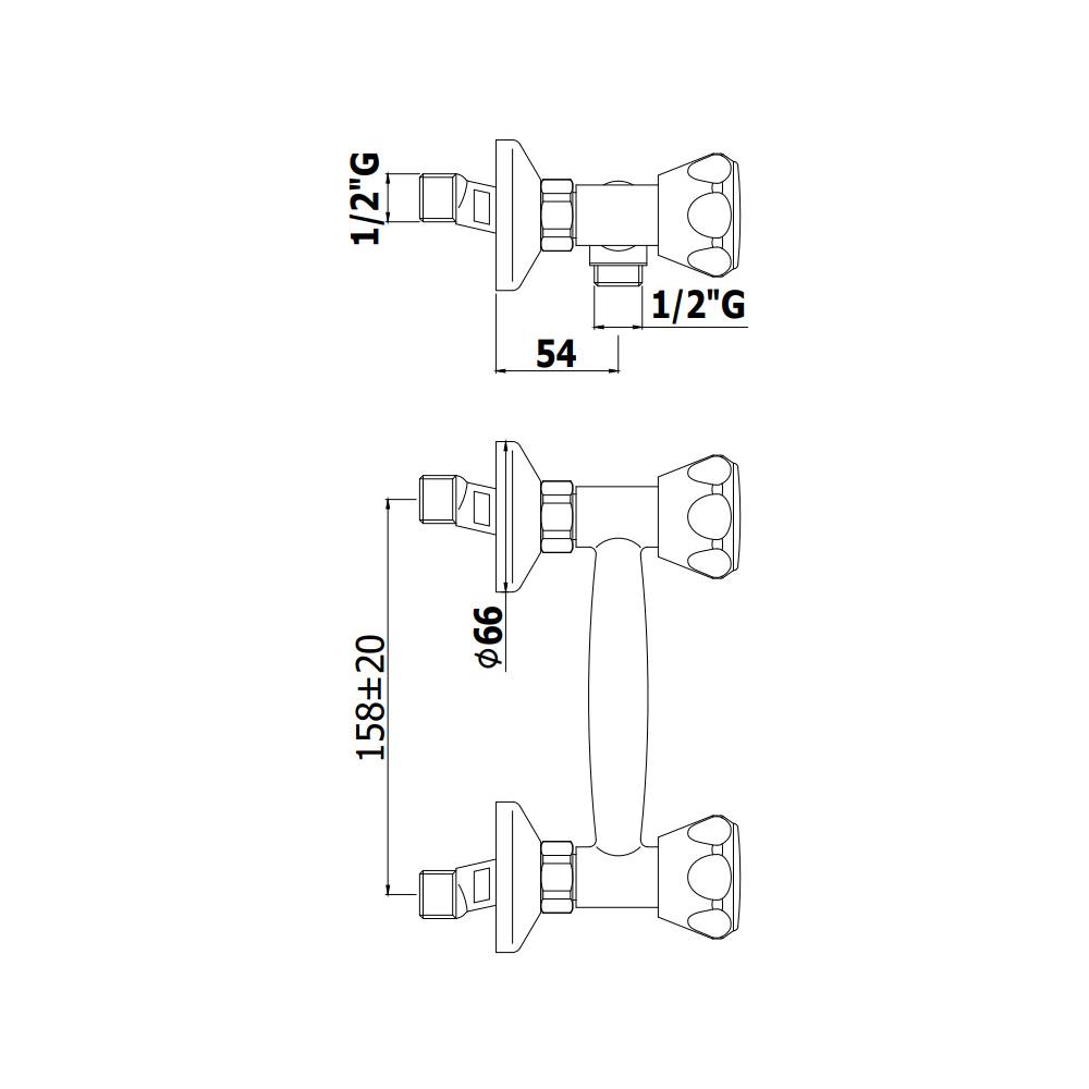  Rubinetto Doccia Senza Set Doccia serie Danubio modello DA168CR Cromo Paffoni by CeramicStore | Lo specialista del tuo bagno