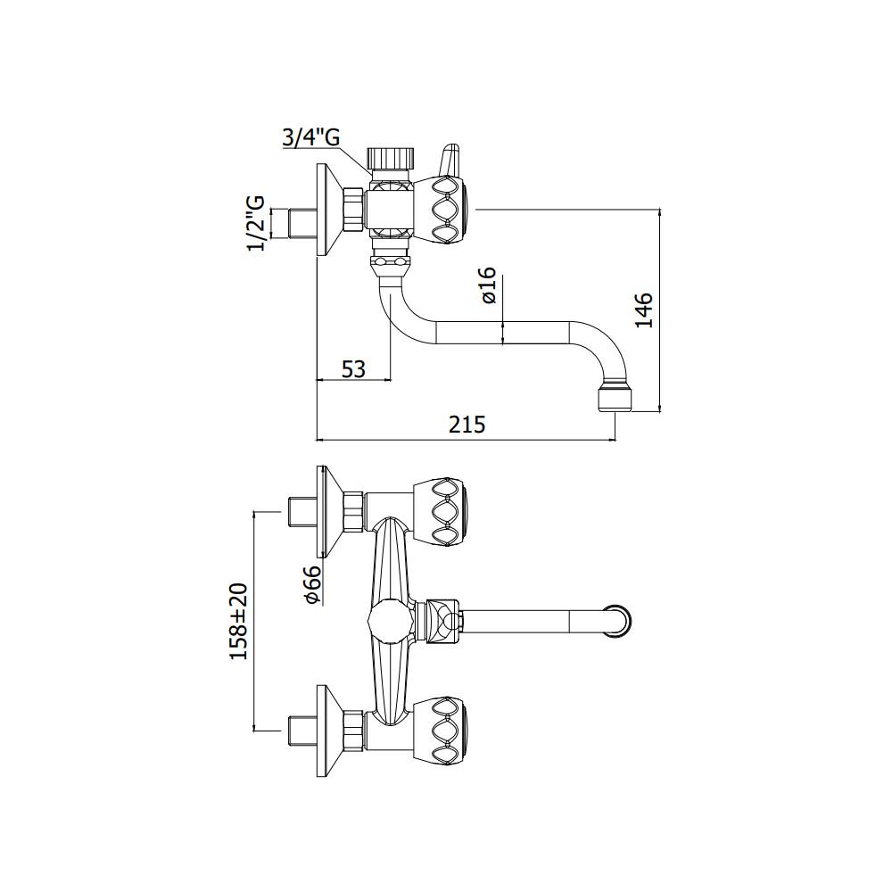  Miscelatore Lavello con attacco lavatrice serie Danubio modello DA169CR Cromo Paffoni by CeramicStore | Lo specialista del tuo bagno