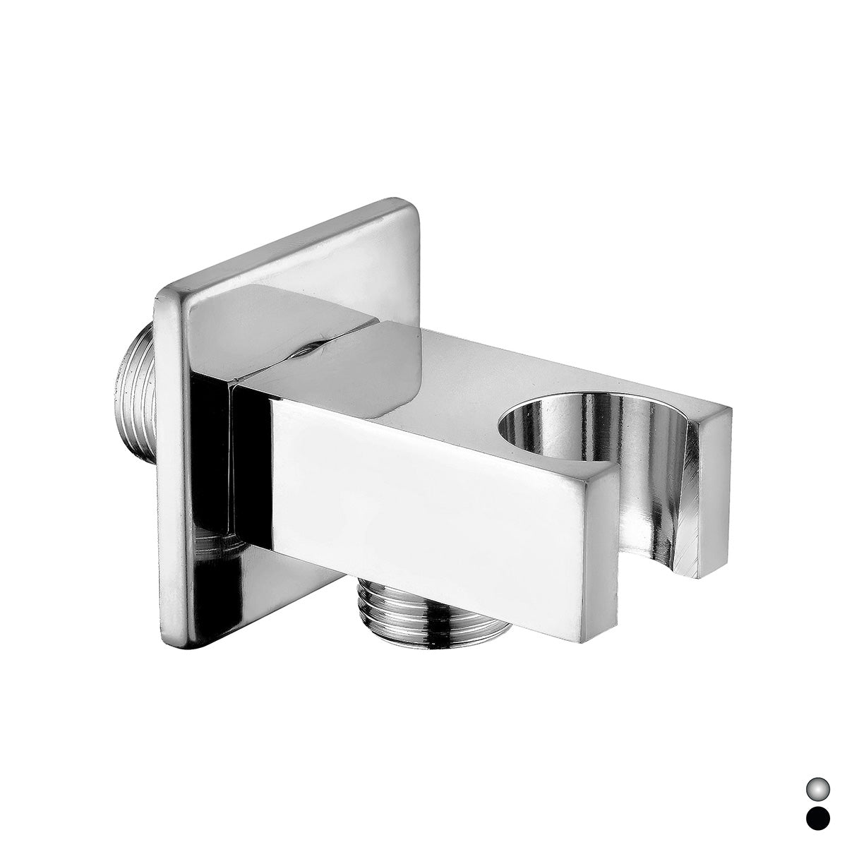 Presa acqua quadra con supporto doccetta RubiFlux - Cromo