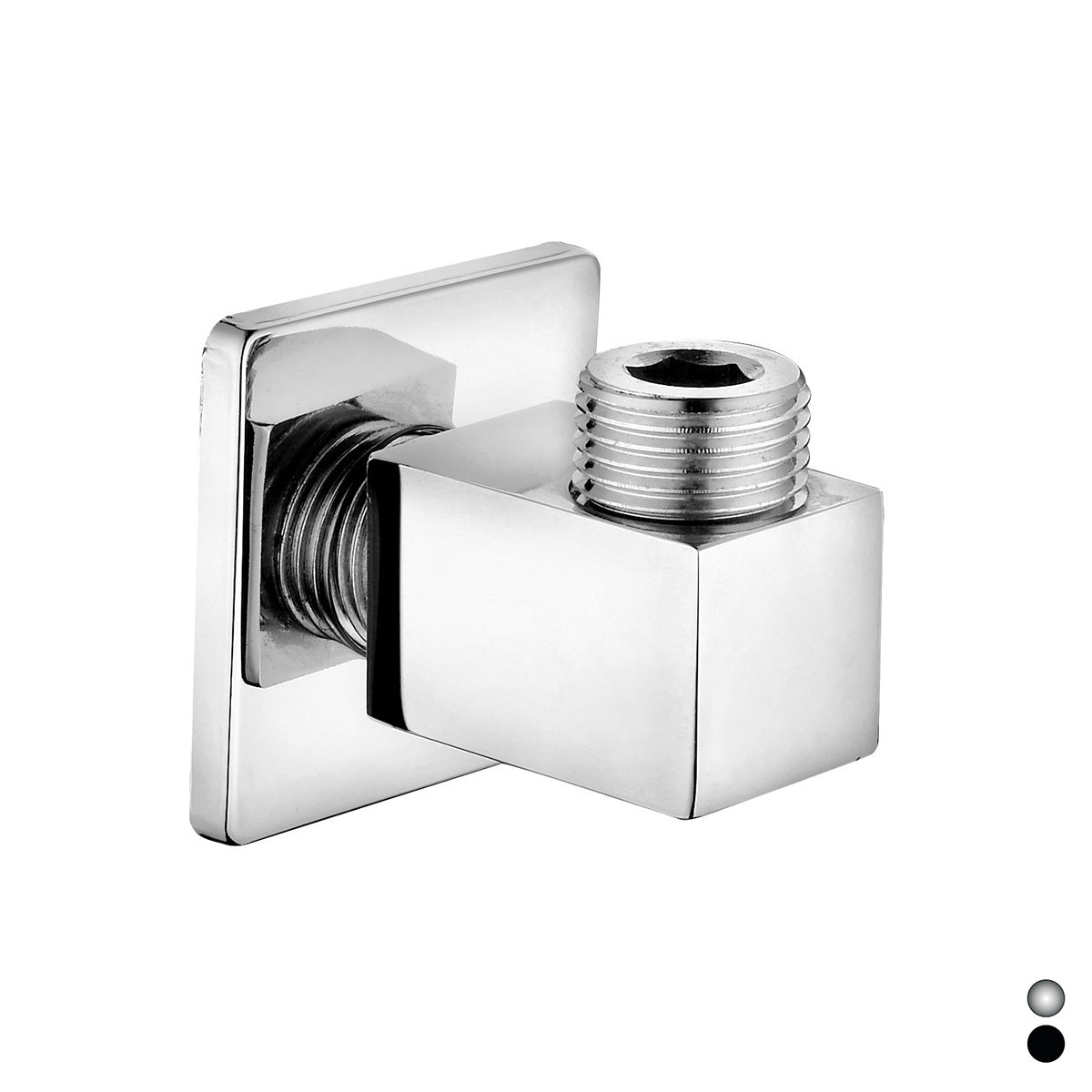 Presa acqua quadra con rosone RubiFlux - Cromo