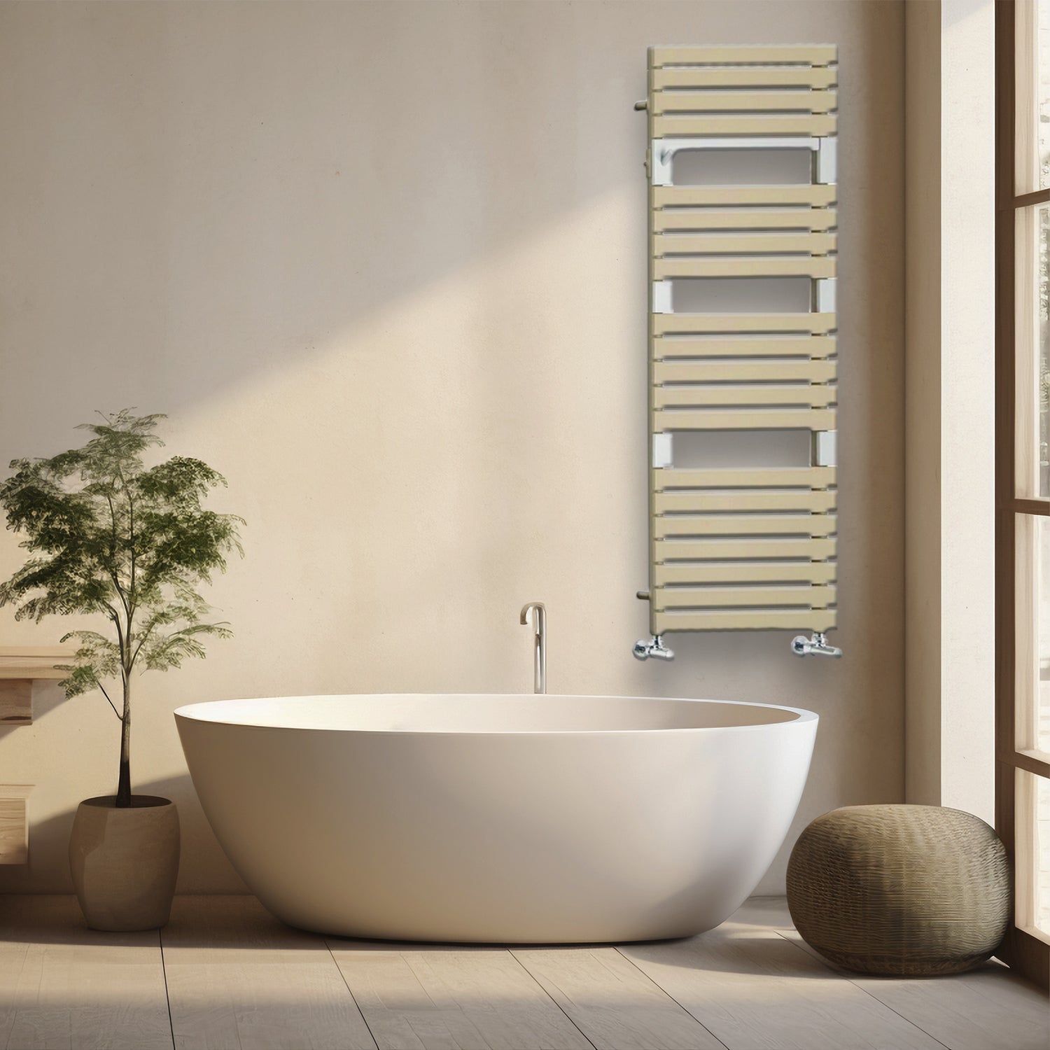  Termoarredo idraulico modello Torino 1360x550 dritto - Quarzo by CeramicStore | Lo specialista del tuo bagno