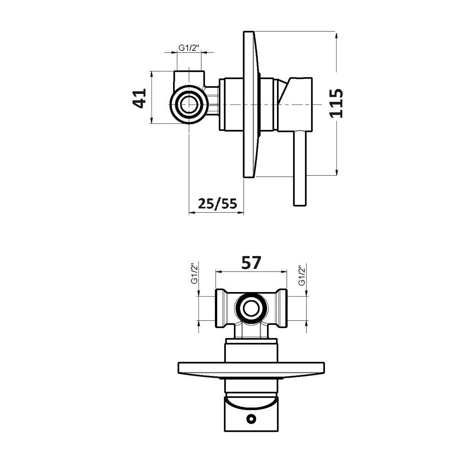  Composizione di miscelatori per lavabo incasso con easy box