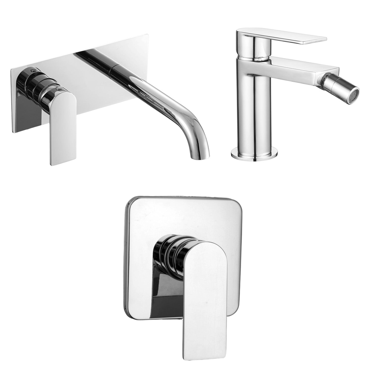 Composizione di miscelatori per lavabo incasso con easy box