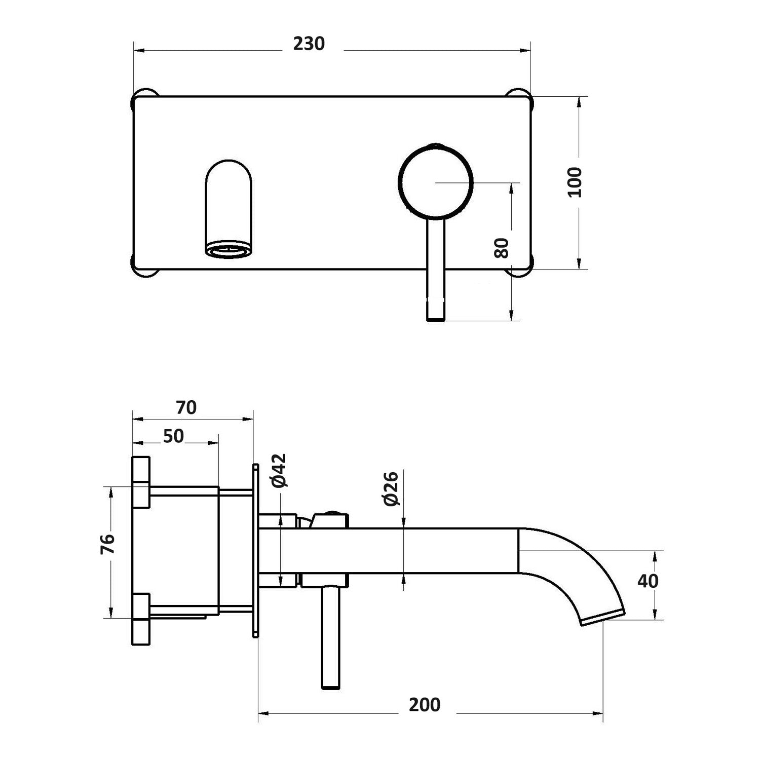  Composizione di miscelatori per lavabo incasso con easy box
