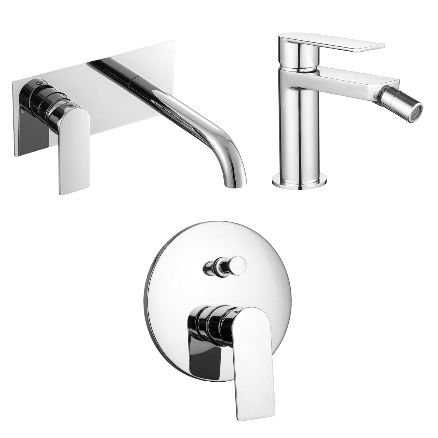 Composizione di miscelatori per lavabo incasso easy box