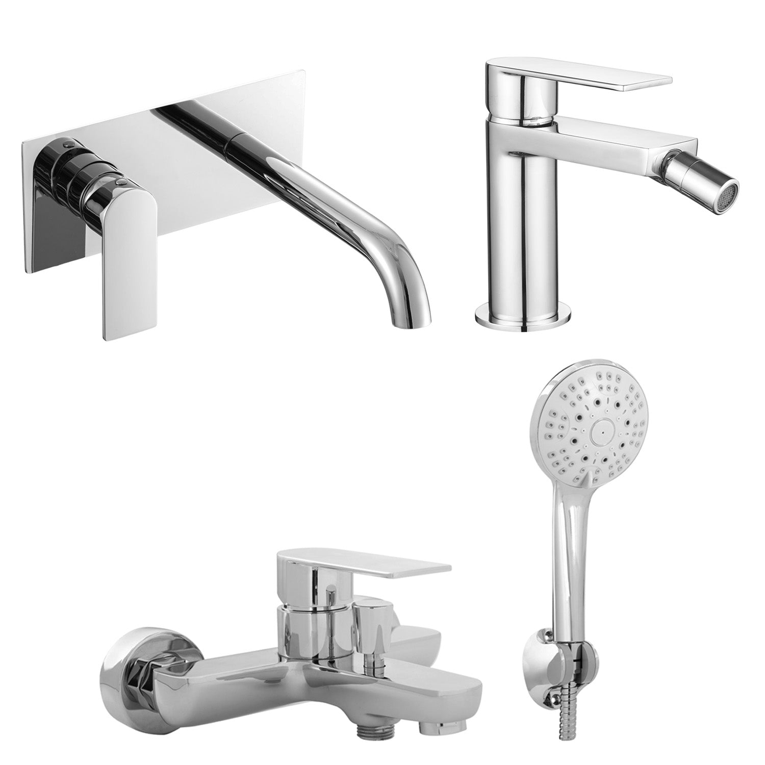 Composizione di miscelatori per lavabo incasso con easy box