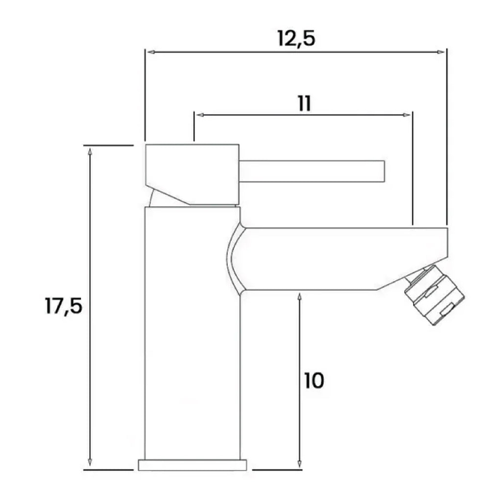 Miscelatore bidet monocomando in acciaio inox Rubiflux Serie Paris Modello Brillant - Cromato 2