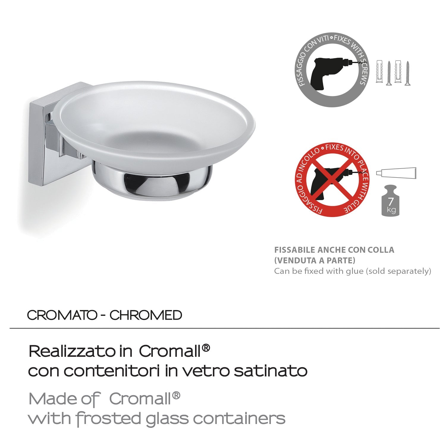  Portasapone a muro di Gedy serie Olimpo - Cromato by CeramicStore | Lo specialista del tuo bagno