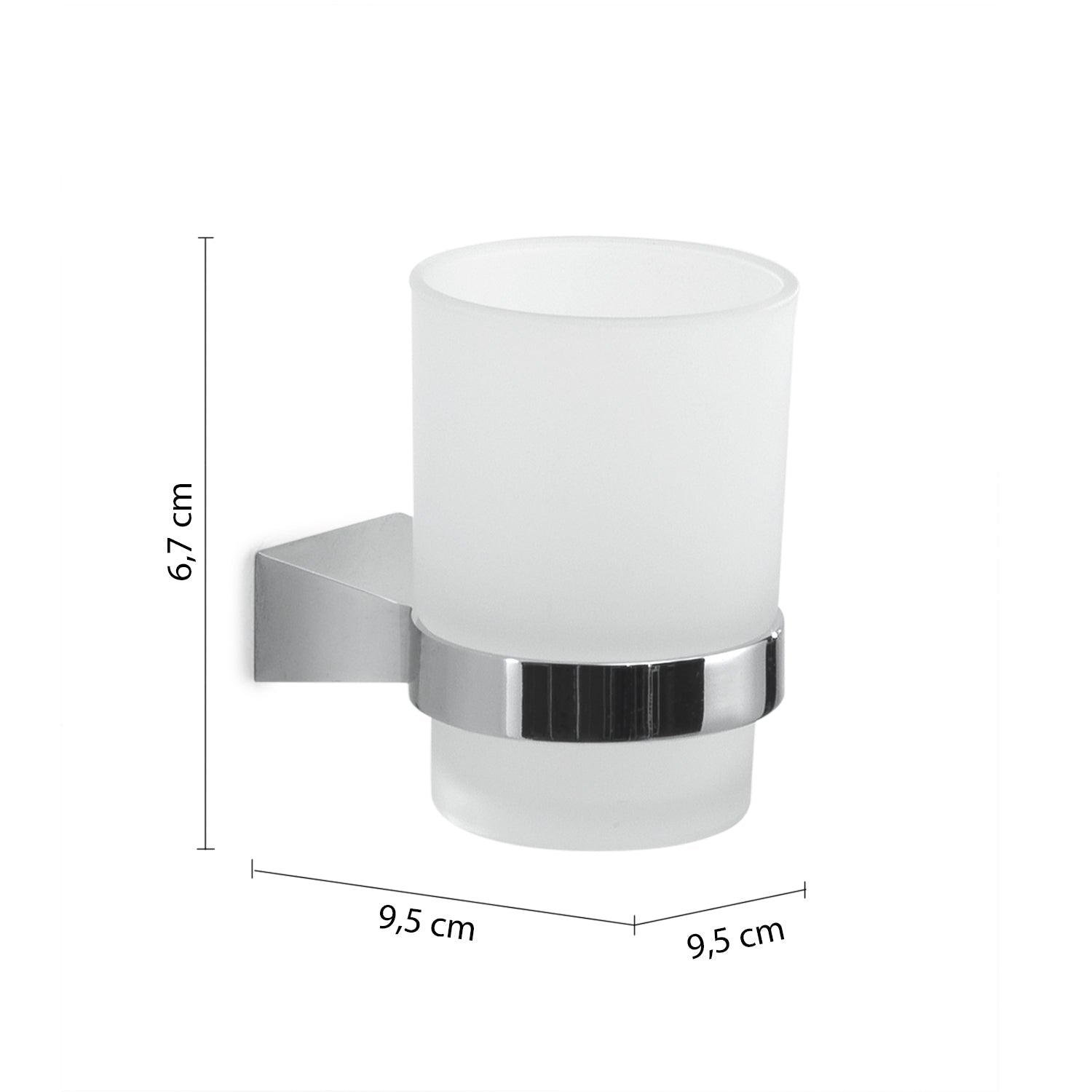  Portaspazzolini a parete in Acciaio Inox Gedy serie Tonale - Cromato