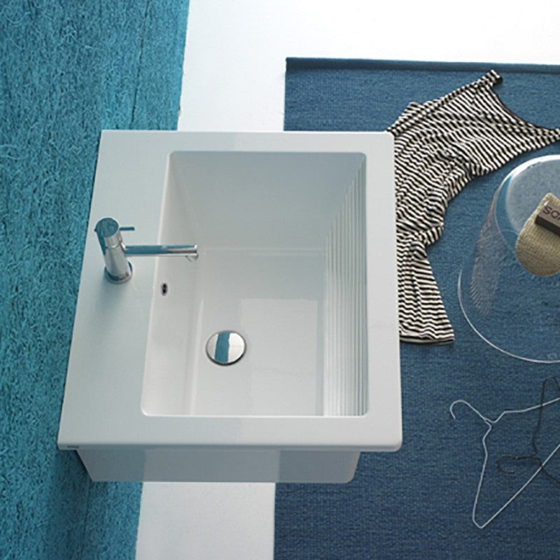  Lavabatoio Sospeso Ceramica Globo Forty3 60x50 FO063.BI by CeramicStore | Lo specialista del tuo bagno