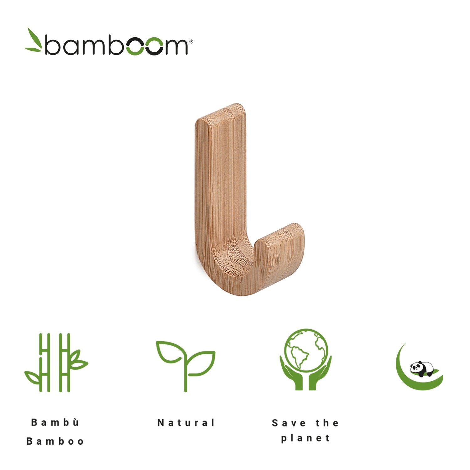  Set di 2 appendini in bambà¹ Gedy serie Himalaya - Naturale by CeramicStore | Lo specialista del tuo bagno
