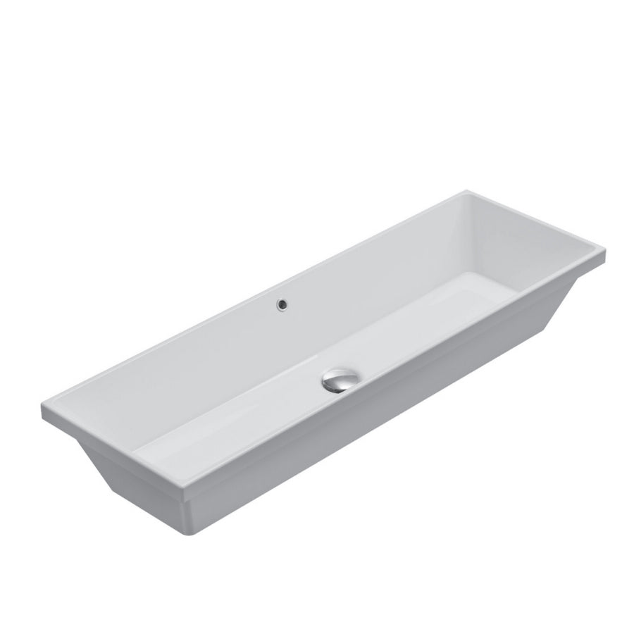 Lavabo da incasso 105x34 Ceramica Globo Stockholm FO105.BI by CeramicStore | Lo specialista del tuo bagno