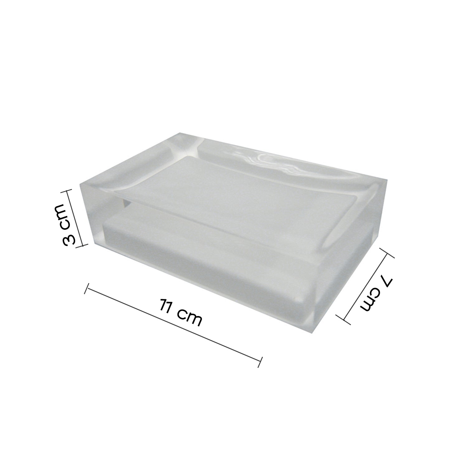  Portasapone da appoggio in resina collezione Gedy serie Rainbow - Bianco