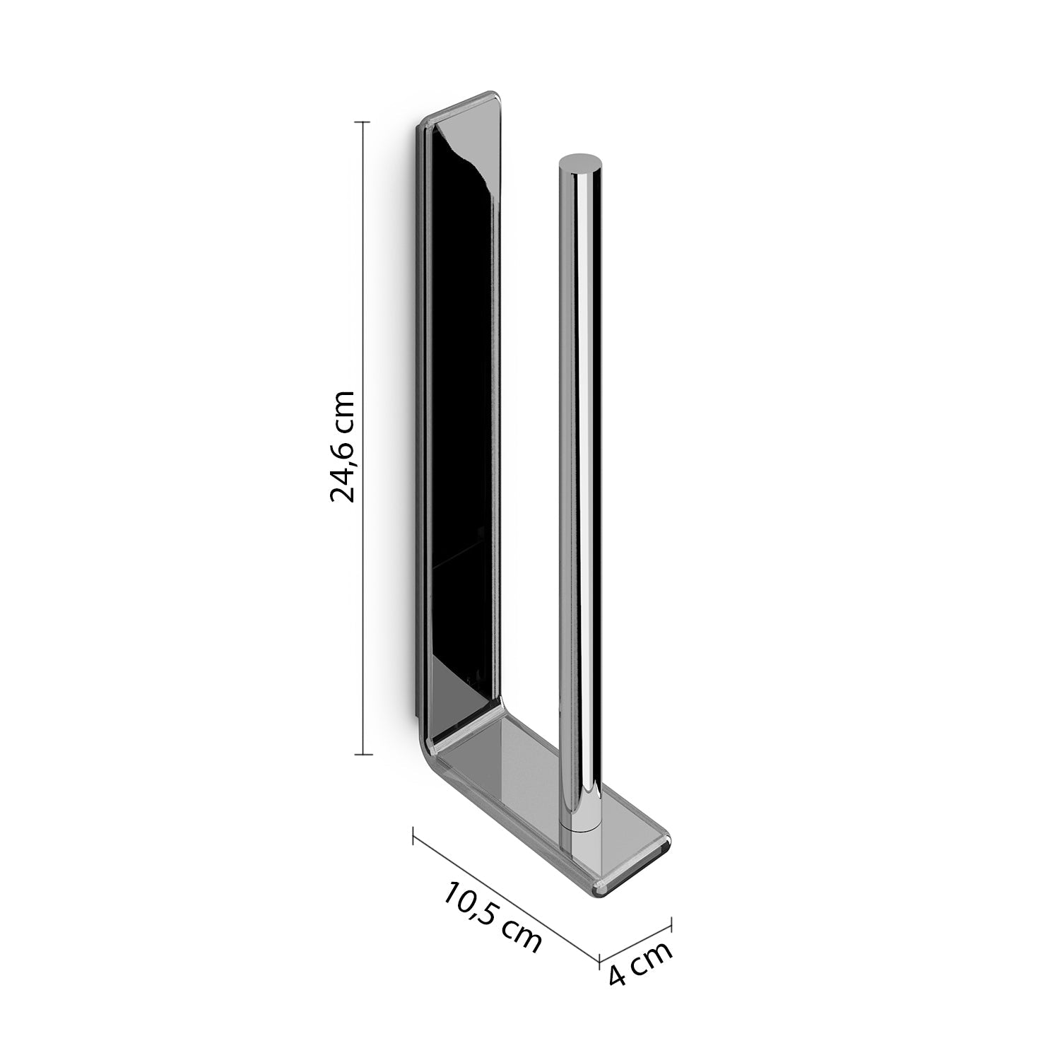  Portarotolo di riserva a parete in Ottone e Acciaio AISI 304 Gedy serie Il Giglio - Cromato